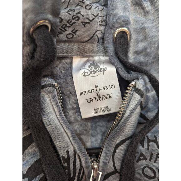 Disney Snow White Evil Queen Magic Mirror Zip Hoodie Sweatshirt Size Medium - Picture 5 of 6